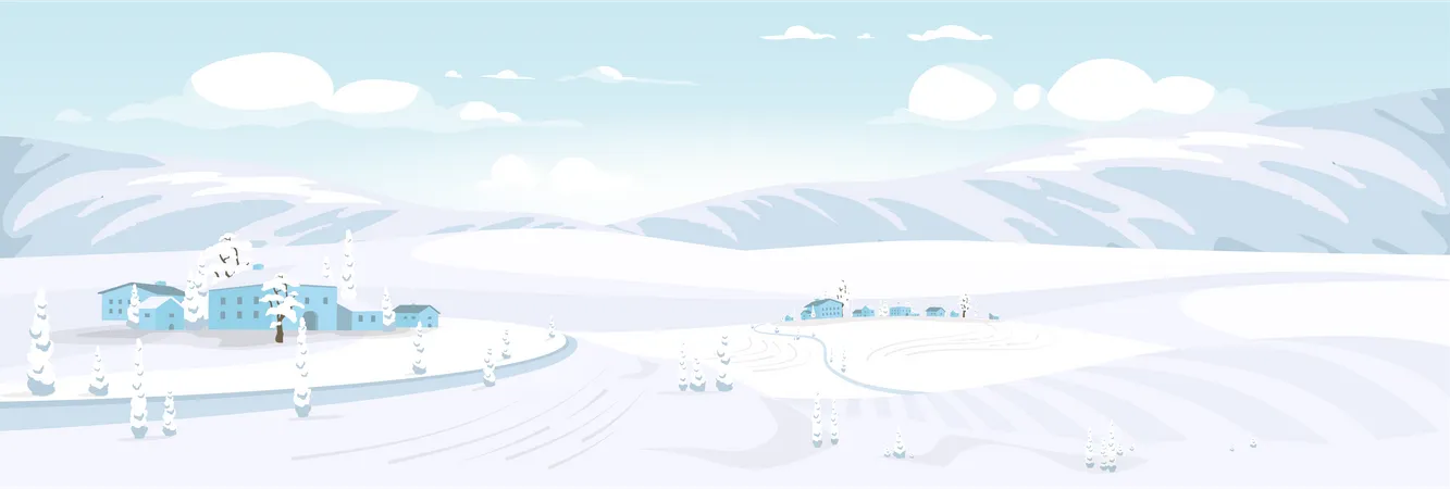 Winter Scenery  Illustration