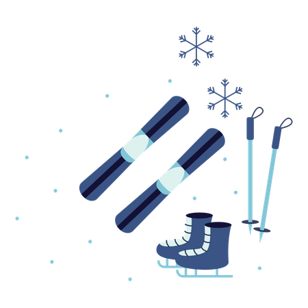 Winter sport equipment  Illustration