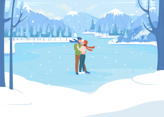 Winter weekend getaway  Illustration