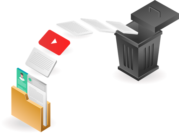 Wipe computer data  Illustration