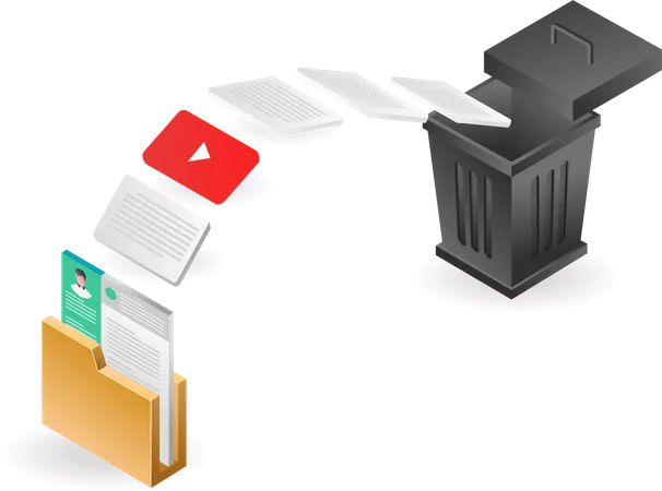 Wipe computer data  Illustration