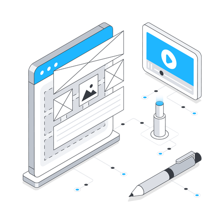 Wire framing work  Illustration