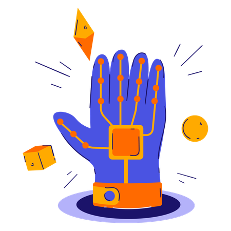 Wired Hand Gloves  Illustration