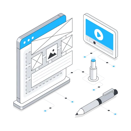 Wireframing-Arbeit  Illustration