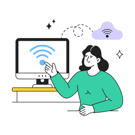 Wireless Cloud  Illustration