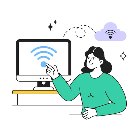 Wireless Cloud  Illustration