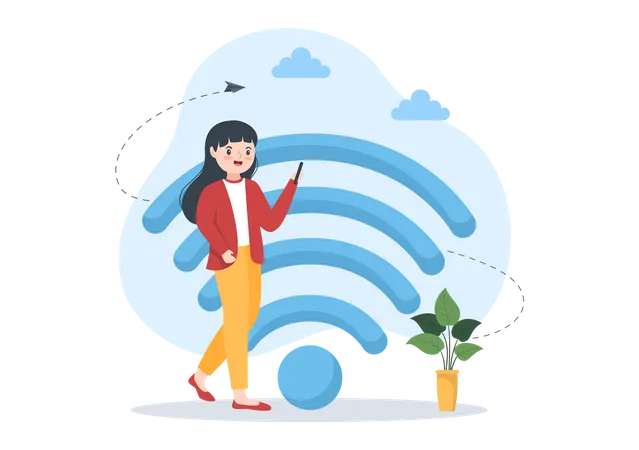 Wireless connection  Illustration