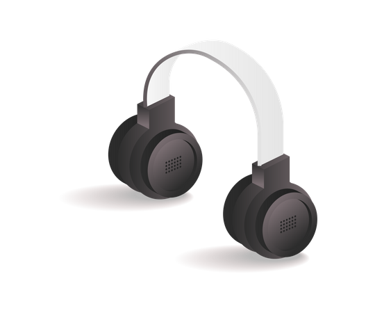 Wireless gamer headset  Illustration