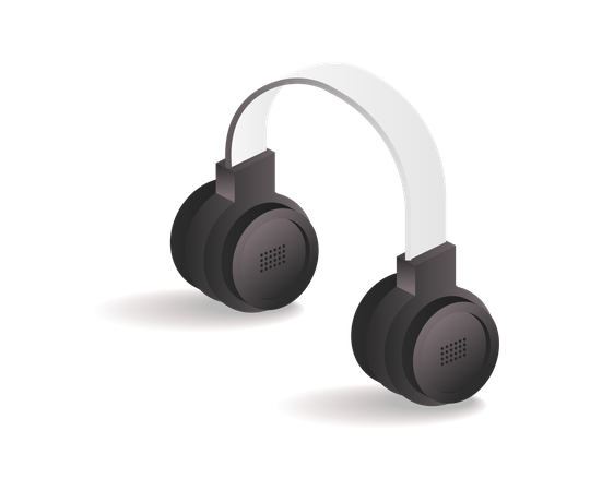 Wireless gamer headset  Illustration
