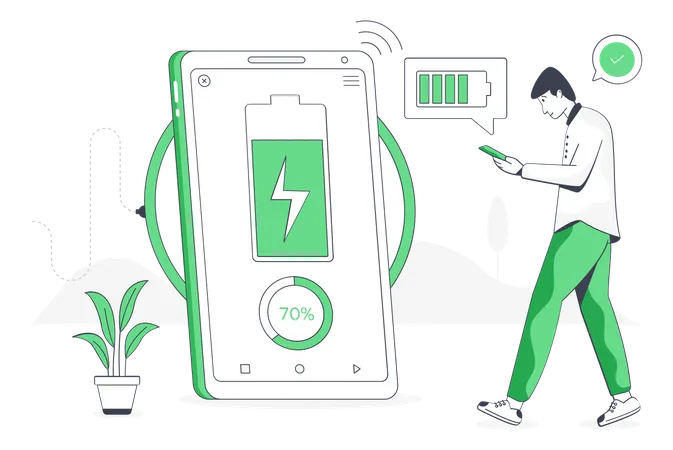 Wireless Mobile Charging  Illustration