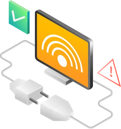 Wireless network error  Illustration