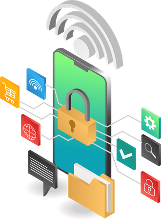 Wireless network technology  Illustration