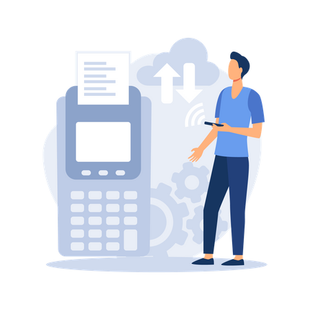 Wireless payment  Illustration