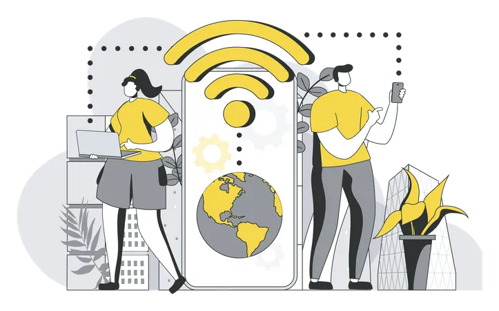 Wireless technology  Illustration