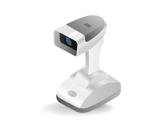 Wireless technology bluetooth barcode scan  Illustration