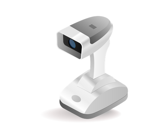 Wireless technology bluetooth barcode scan  Illustration