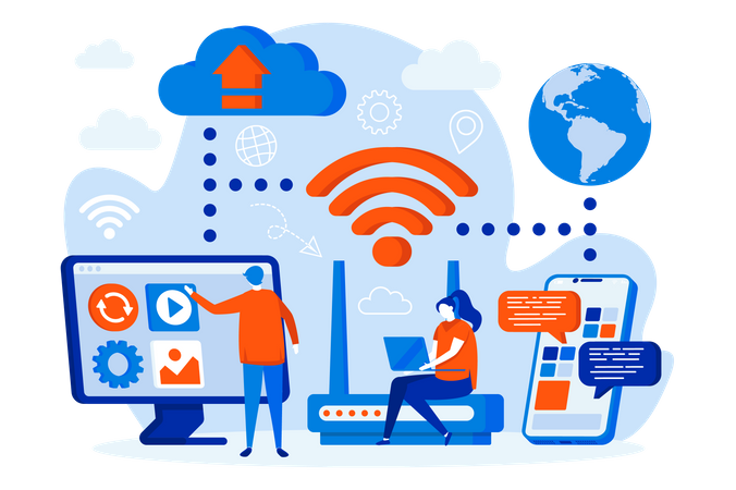 Wireless technology  Illustration