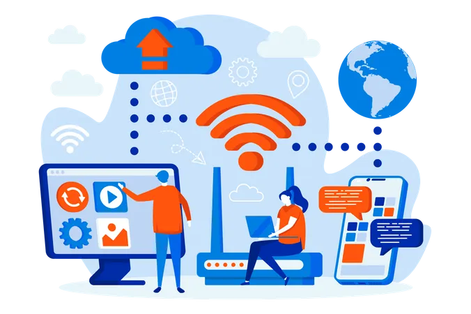 Wireless technology  Illustration