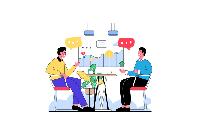 Wirtschaftsinformationsanalyst  Illustration