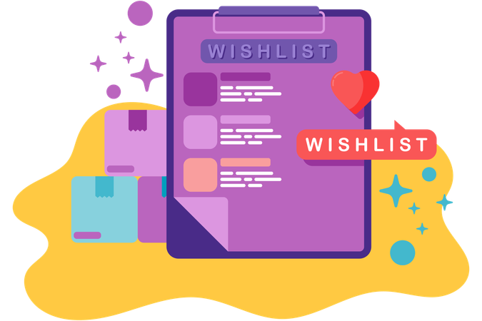 Wishlist Paper  Illustration