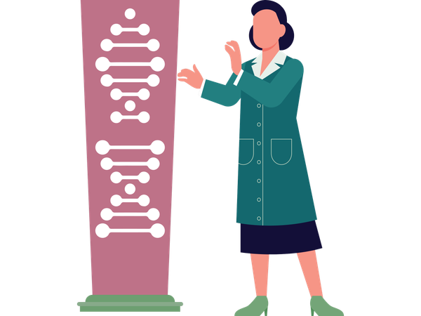 Wissenschaftler arbeiten an der DNA-Modifikation  Illustration