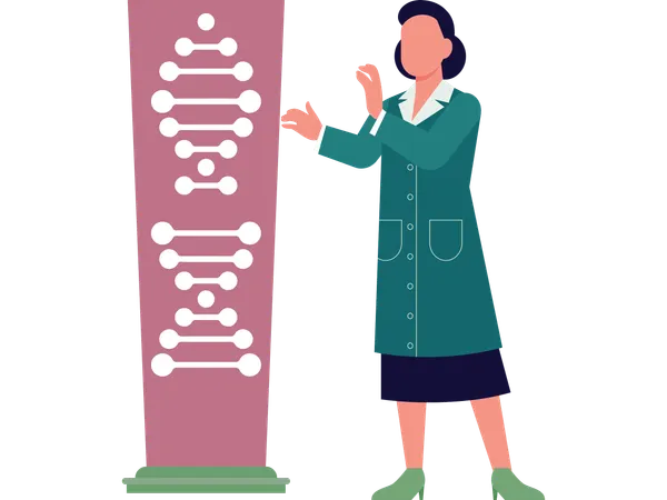 Wissenschaftler arbeiten an der DNA-Modifikation  Illustration