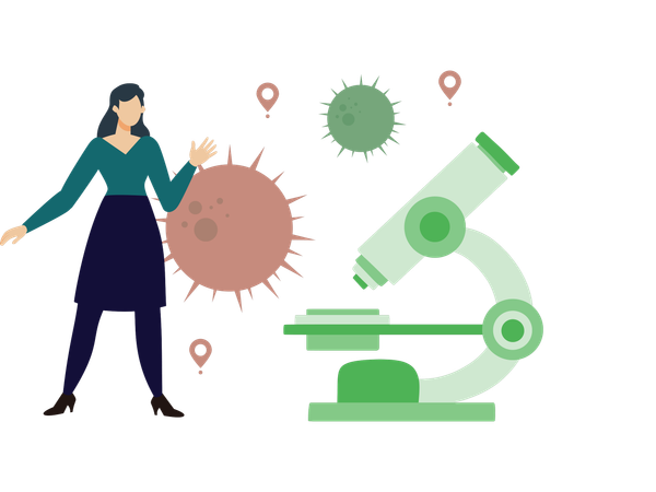 Wissenschaftler bei der Laborforschung  Illustration