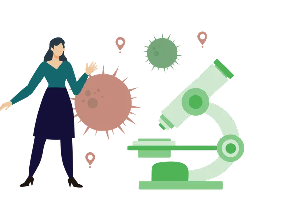 Wissenschaftler bei der Laborforschung  Illustration