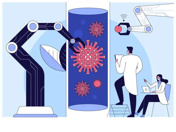 Wissenschaftler entwickeln Heilmittel gegen Coronavirus  Illustration