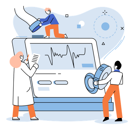 Wissenschaftler entwickeln Software für Medizingeräte  Illustration