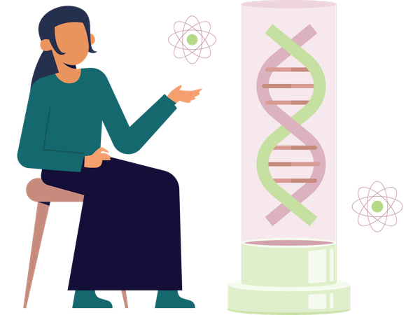 Wissenschaftler führen DNA-Modifikation durch  Illustration