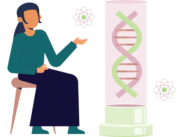 Wissenschaftler führen DNA-Modifikation durch  Illustration