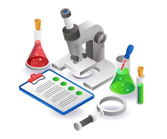 Notizen zu wissenschaftlichen Experimenten  Illustration