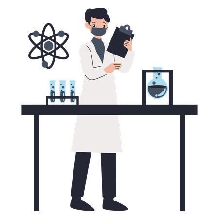 Wissenschaftliche Forschung durch Arzt durchgeführt  Illustration