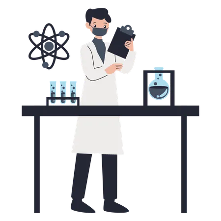 Wissenschaftliche Forschung durch Arzt durchgeführt  Illustration