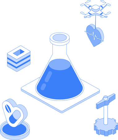 Wissenschaftliches Experiment  Illustration