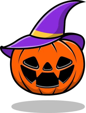 Witch Pumpkin Halloween  Illustration