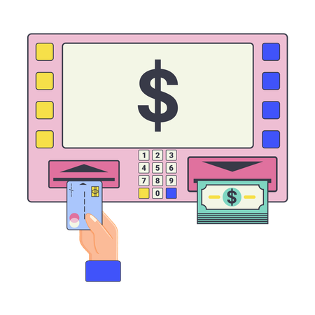 Withdraw money  Illustration