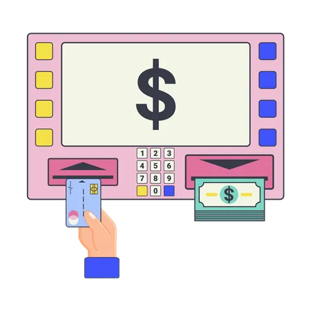 Withdraw money  Illustration