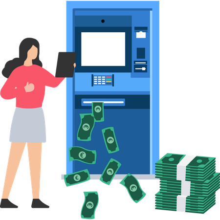 Withdraw Your Money anytime from Atm  Illustration