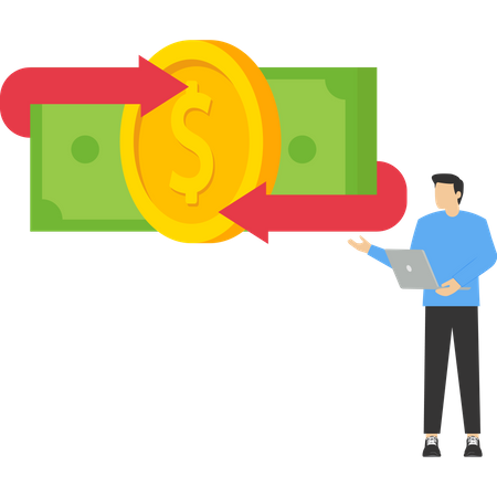 Withdrawal deposit  Illustration