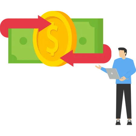 Withdrawal deposit  Illustration