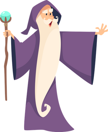 Wizard Male  Illustration