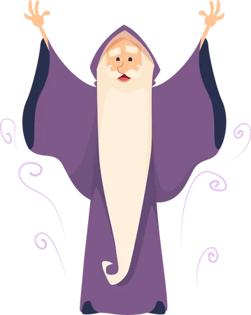 Wizard Wear Long Robe Illustration