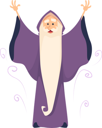 Wizard Wear Long Robe  Illustration