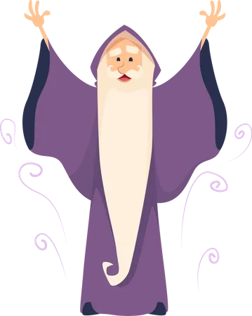 Wizard Wear Long Robe  Illustration