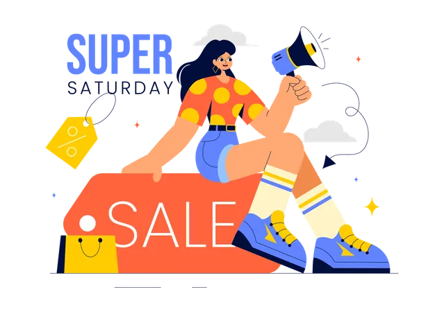 Super-Wochenend-Sale  Illustration