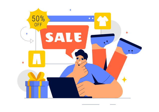 Super-Wochenend-Sale  Illustration