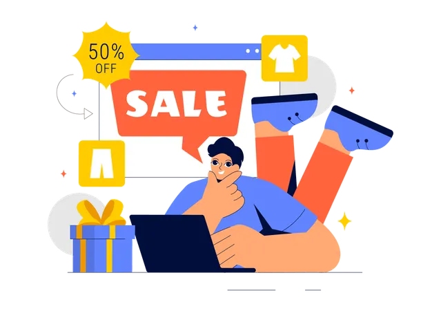 Super-Wochenend-Sale  Illustration