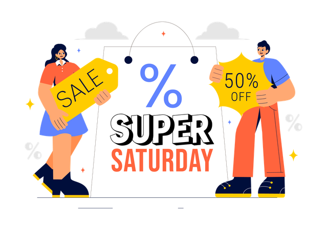 Super-Wochenend-Sale  Illustration